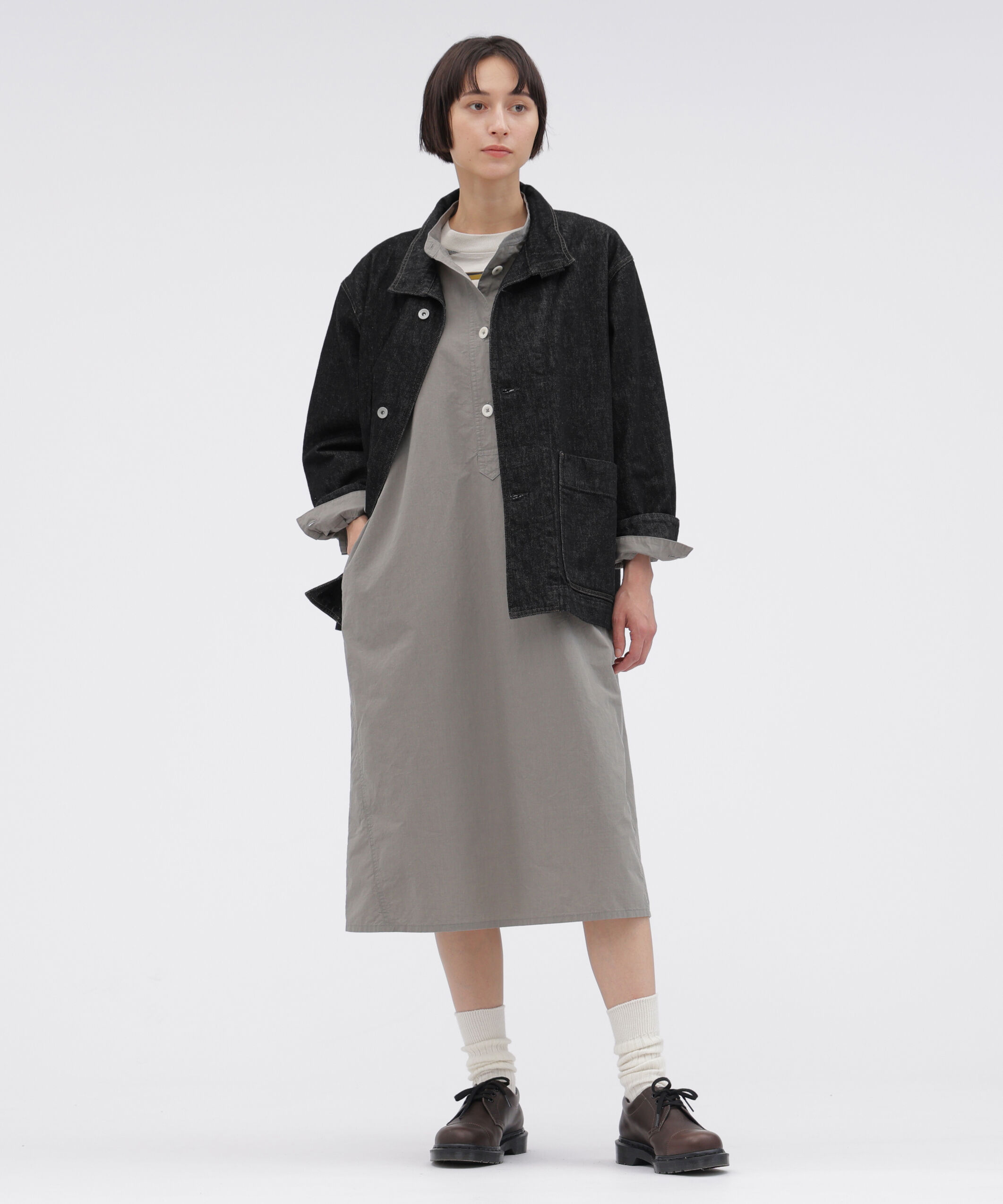 MHL.「CANTON BLACK DENIM BLOUSON」|ブルゾン・スタジャン|
