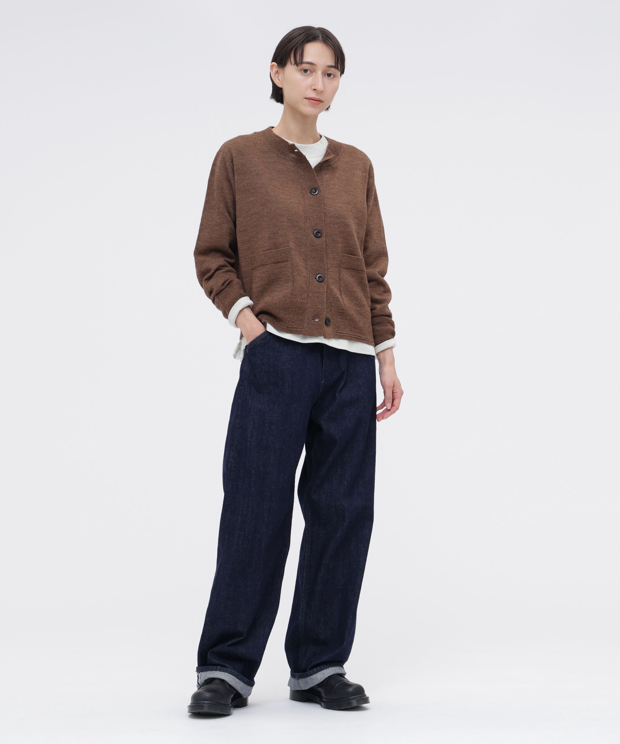 MHL.「ASH WOOL KNITWEAR」|カーディガン|
