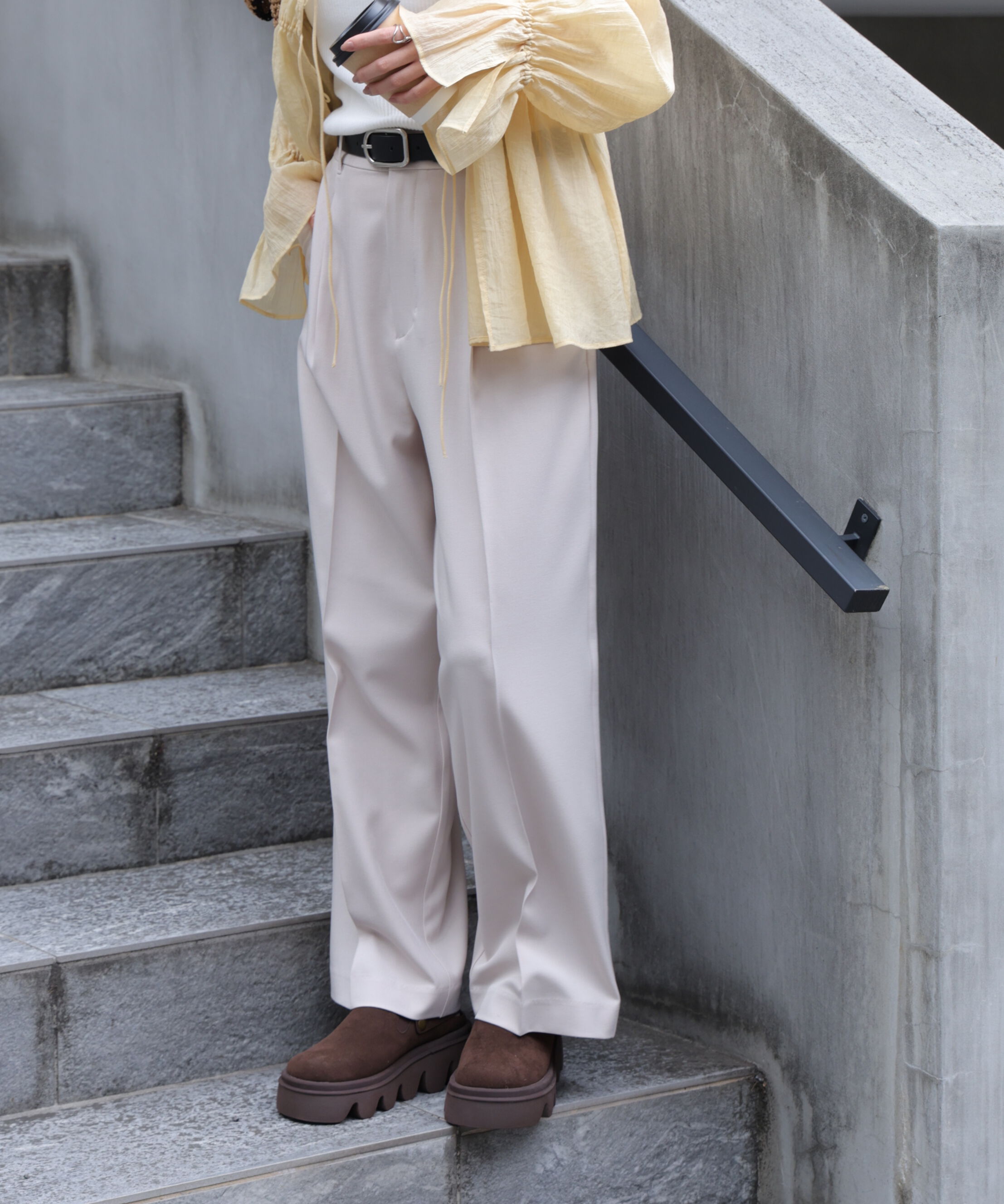  「ﾜﾝﾀｯｸﾜｲﾄﾞﾊﾟﾝﾂ[切らずに履ける身長別ｻｲｽﾞ/低身長/高身 」|その他|