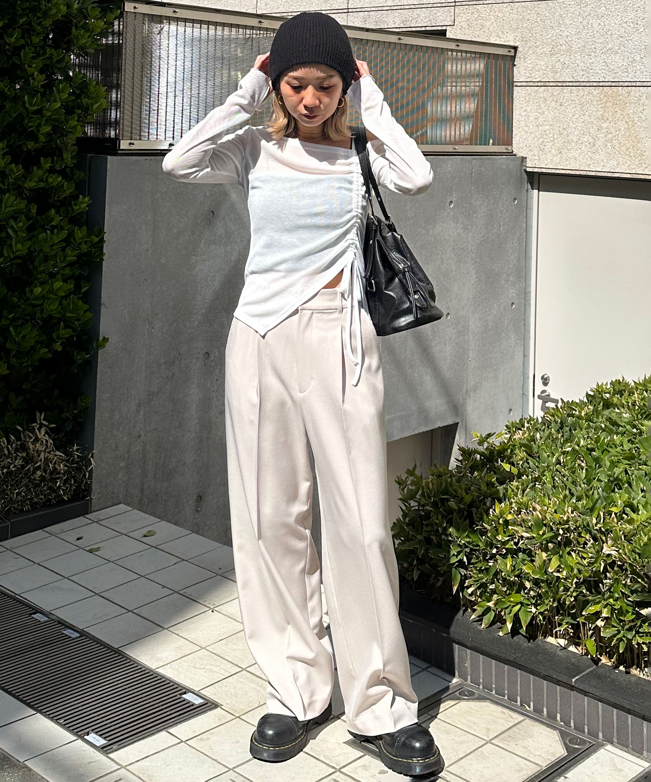  「ﾜﾝﾀｯｸﾜｲﾄﾞﾊﾟﾝﾂ[切らずに履ける身長別ｻｲｽﾞ/低身長/高身 」|その他|