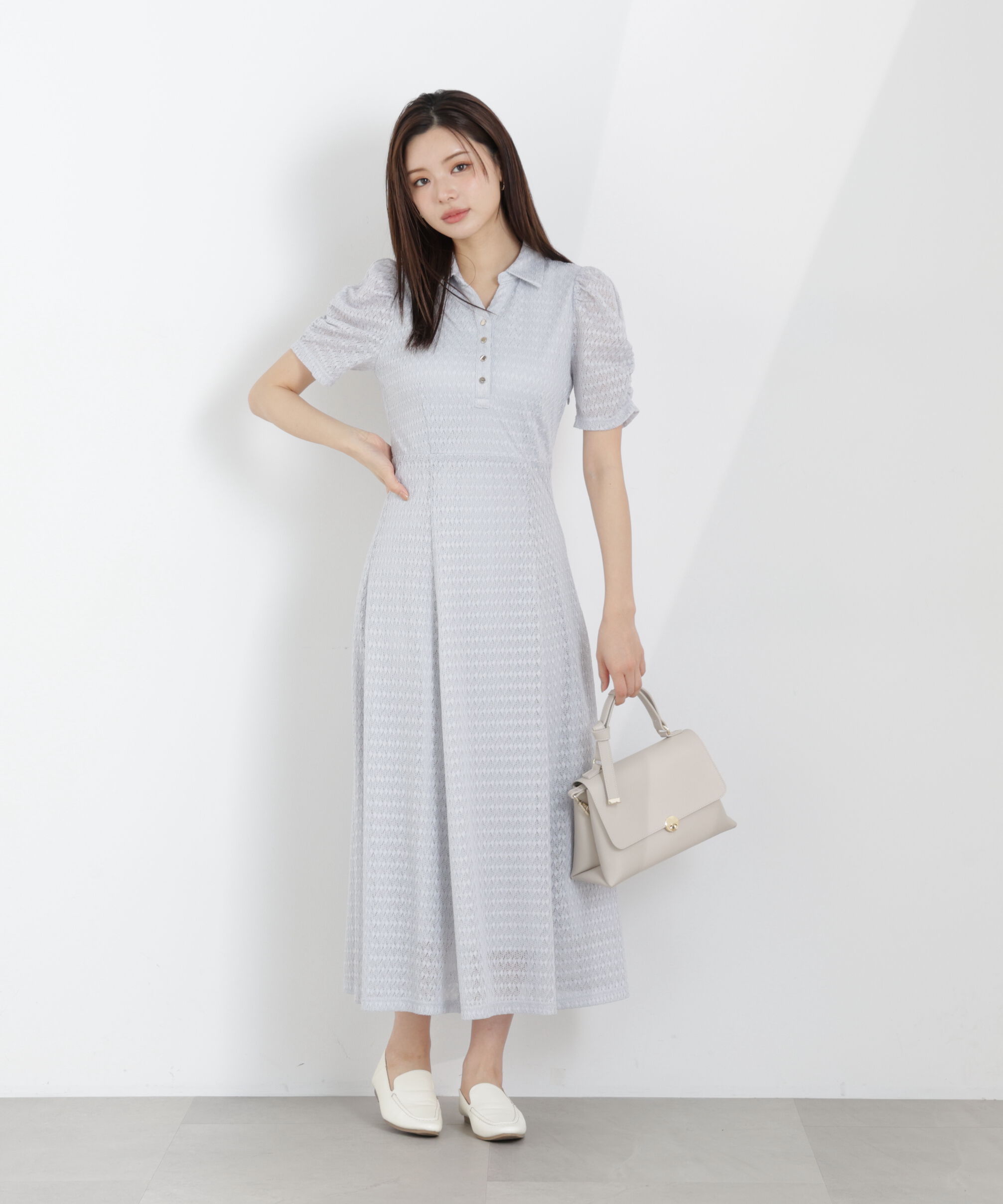 PROPORTION BODY DRESSING「ストレッチレース襟付きワンピース　26SS」|ワンピース|