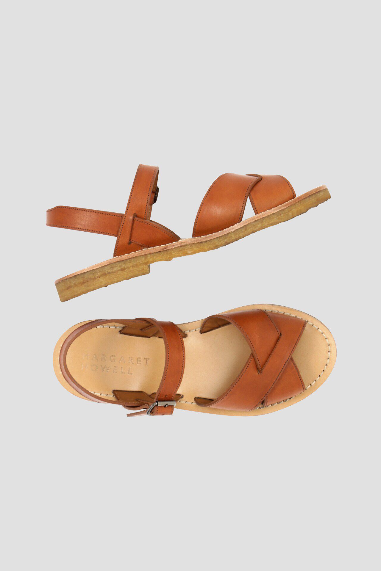  「WOMEN LEATHER SANDALS」|その他|TAN1