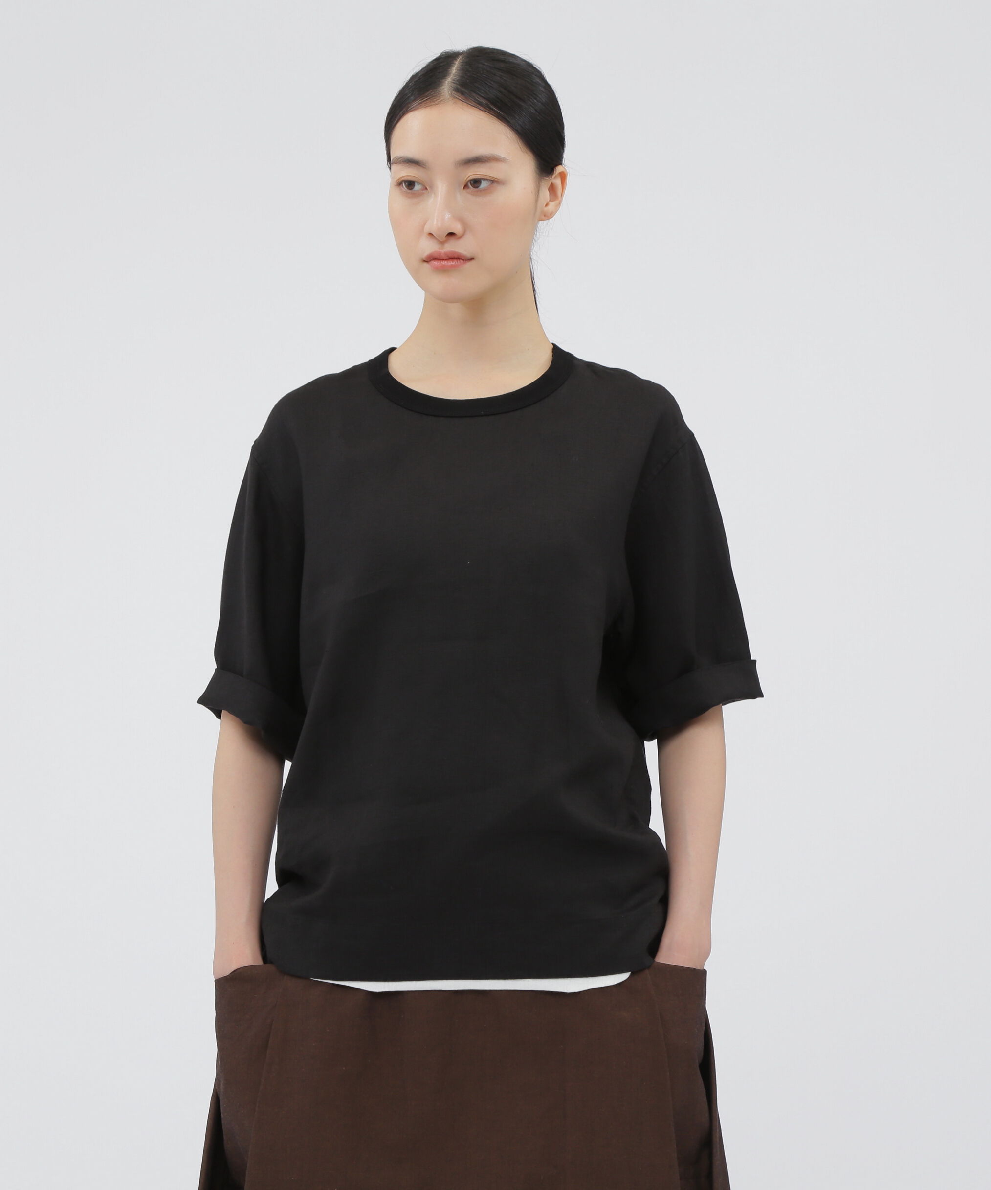  「SOFT LINEN SHIRT」|シャツ・ブラウス|BLACK