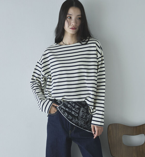 Doux archives「バスクボーダーロンＴｅｅ」|Tシャツ・カットソー|NAVY