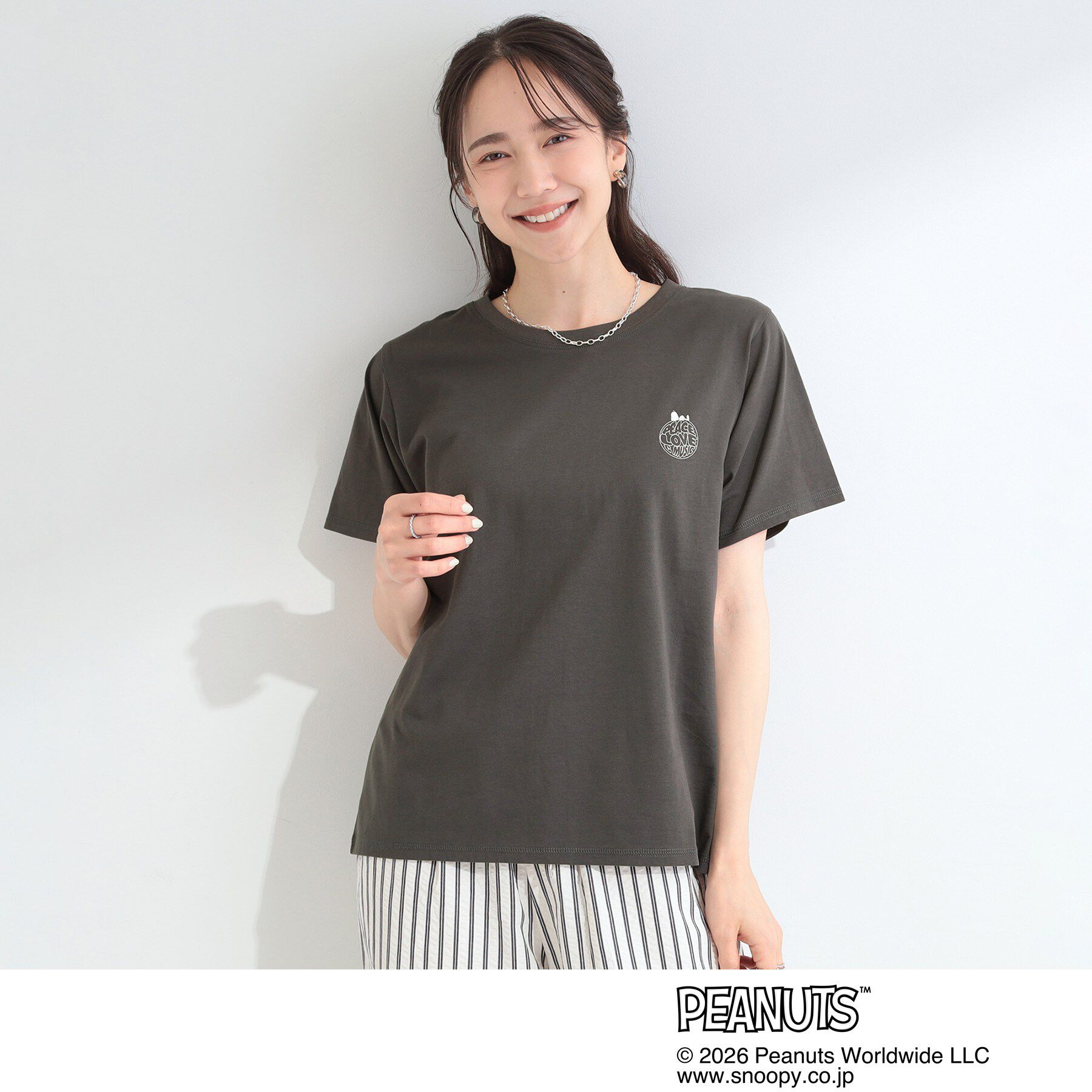 SHOO･LA･RUE「【PEANUTS】ひんやりプリントTシャツ」|Tシャツ・カットソー|