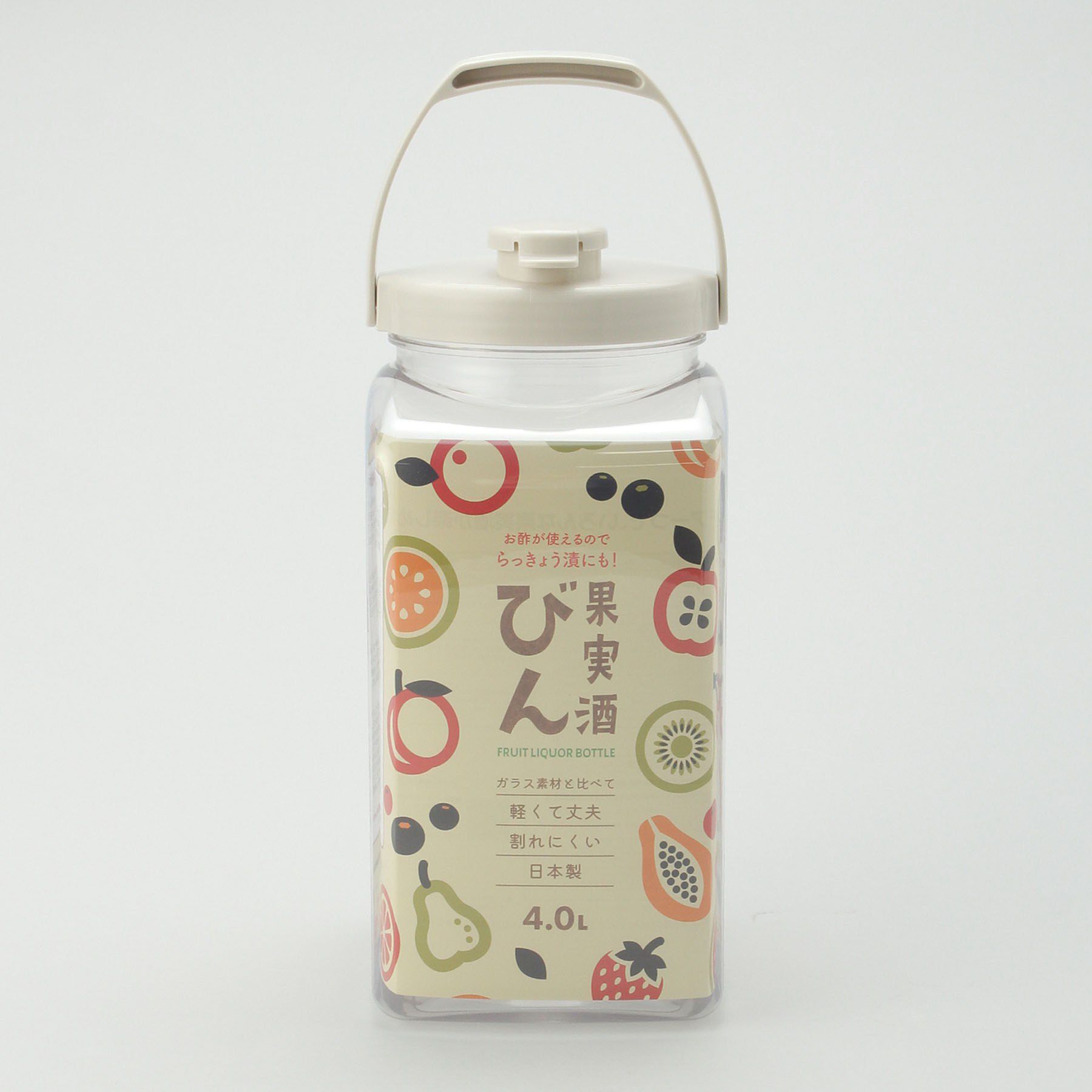 212 KITCHEN STORE「樹脂製 果実酒びん 角型 4.0L」|食器・キッチングッズ|