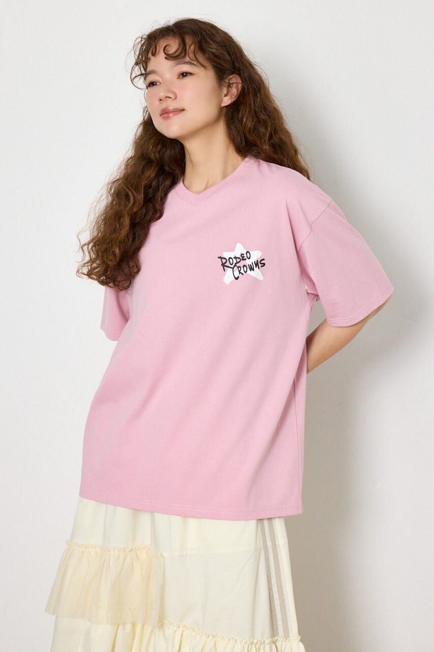RODEO CROWNS「Cool Graffiti Logo Tシャツ」|Tシャツ・カットソー|L/PNK1