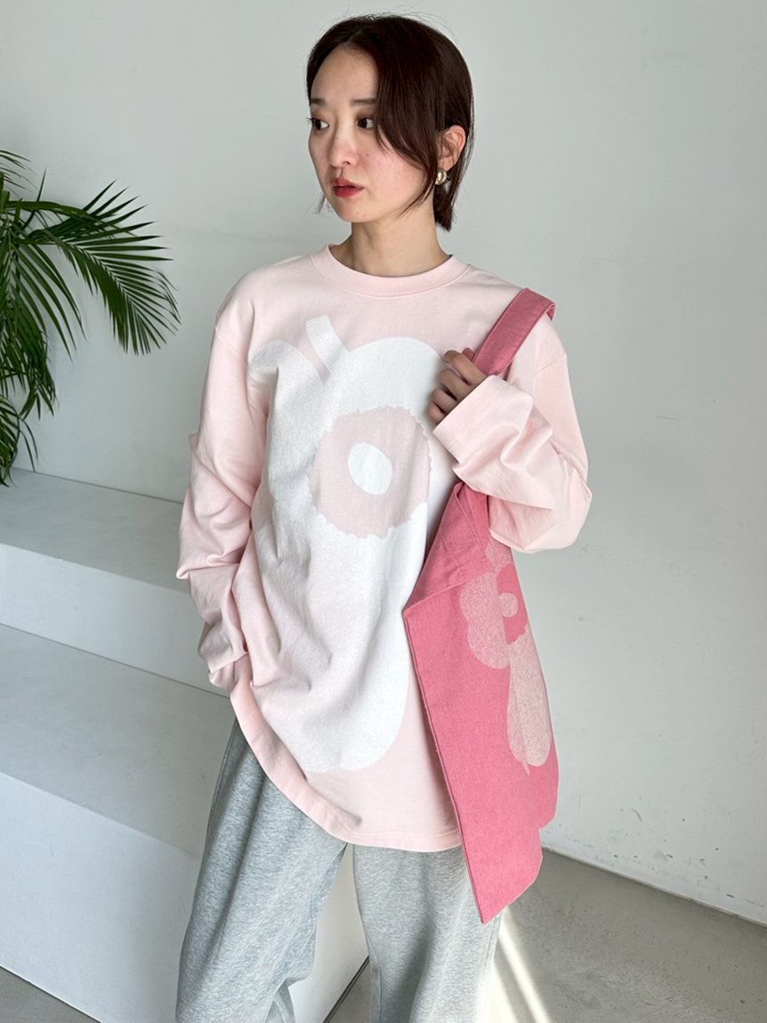emmi「【emmi|Marimekko】Kioski Biitti Unikko Placement Jersey Top」|Tシャツ・カットソー|