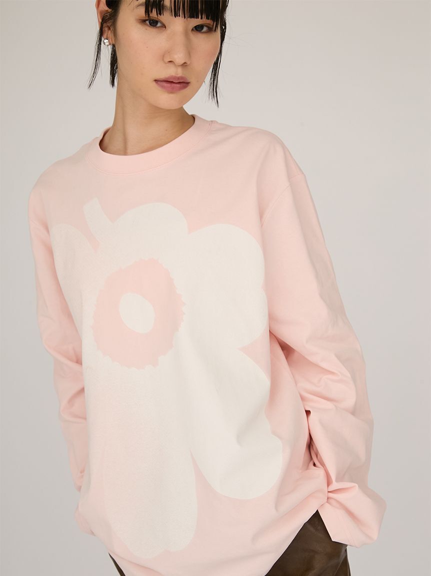 emmi「【emmi|Marimekko】Kioski Biitti Unikko Placement Jersey Top」|Tシャツ・カットソー|