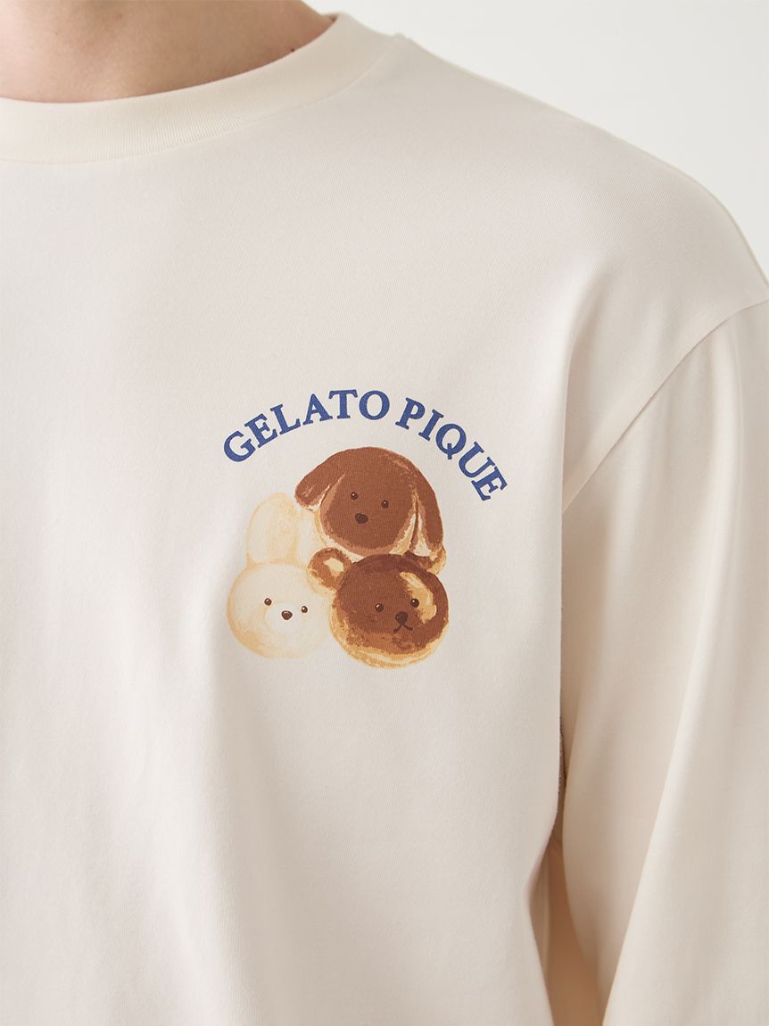 GELATO PIQUE HOMME「【HOMME】アニマルブレッドワンポイントロンT」|ルームウェア|