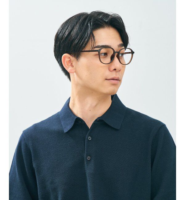  「ウェリントン型 メガネ | 黒縁フレーム 軽量 伊達めがね・度付き ユニセックス Zoff  レンズ交換券付」|メガネ|