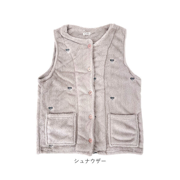 BACKYARD FAMILY「ベスト レディース ルームウェア 通販 刺繍ベスト 部屋着 ジレ トップス ルームウエア 秋 冬」|ルームウェア|