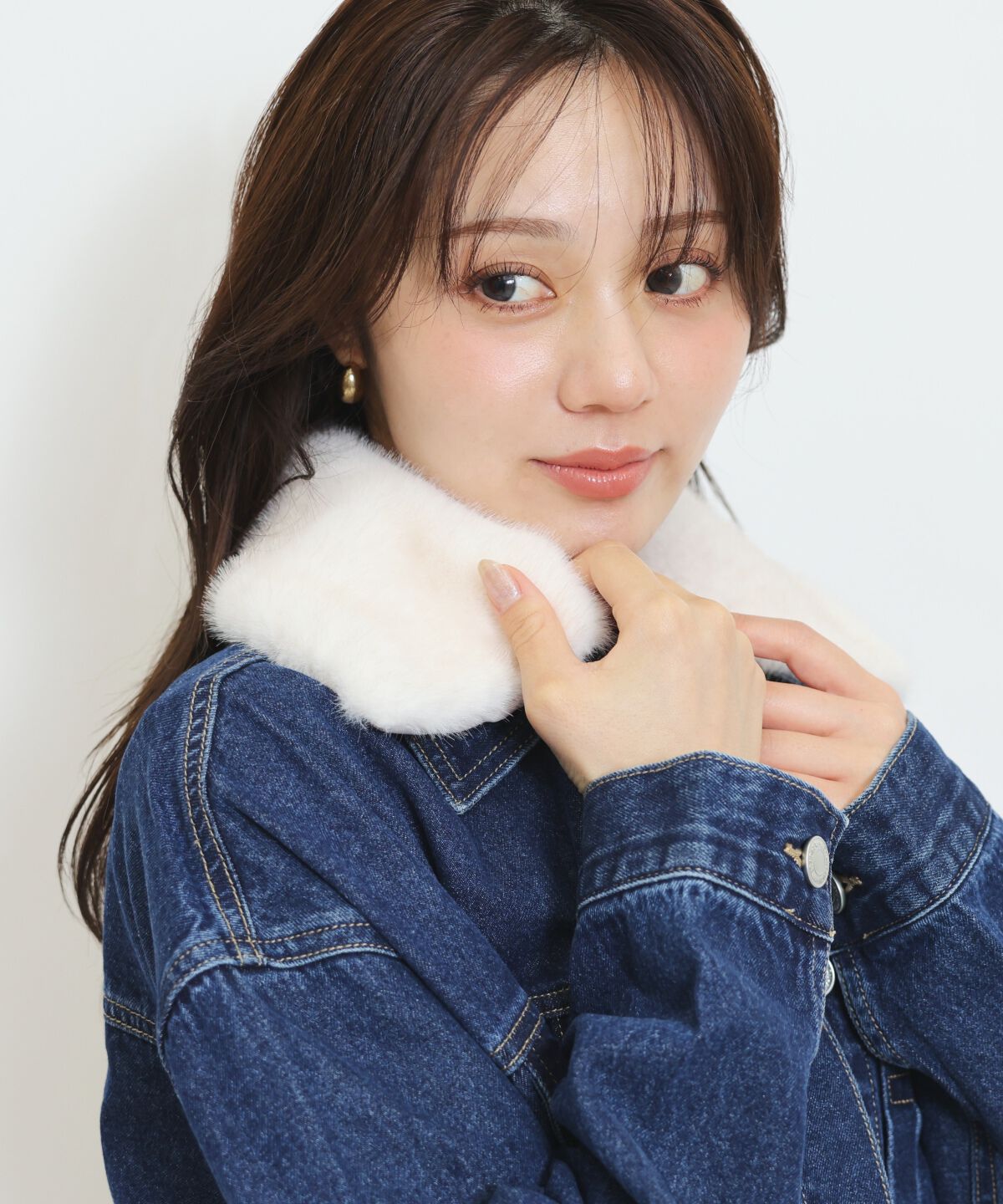 WILLSELECTION「ファーティペットオーバーサイズデニムジャケット」|デニムジャケット|