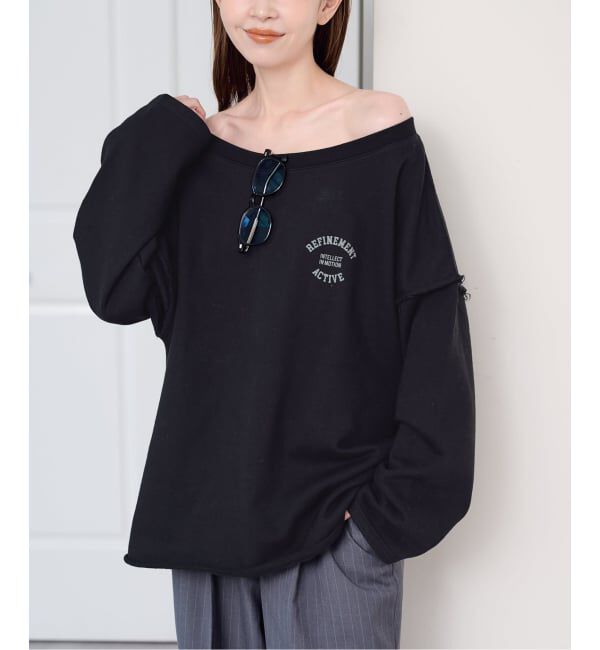 U by SPICK&SPAN「《予約》オーバーロゴスウェット」|スウェット・ジャージ|ネイビー