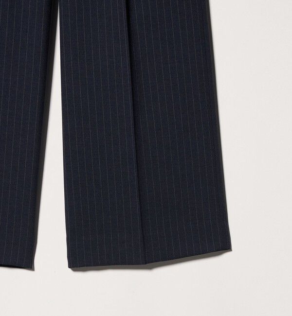 UNITED ARROWS「Spiree ストライプ ワイドパンツ ‐ウォッシャブル‐」|スラックス|