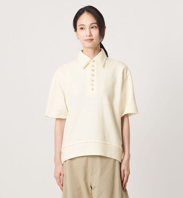 UNITED ARROWS「【別注】＜CINOH＞パールモチーフ スウェット ポロシャツ」|スウェット・ジャージ|