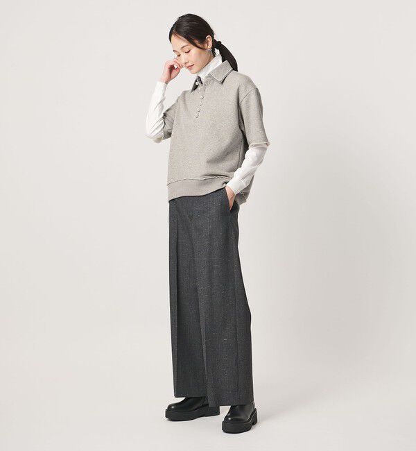 UNITED ARROWS「【別注】＜CINOH＞パールモチーフ スウェット ポロシャツ」|スウェット・ジャージ|