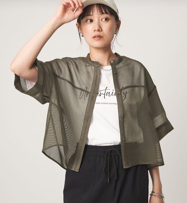 UNITED ARROWS green label relaxing「シアー コードレーン ショートスリーブ シャツ」|シャツ・ブラウス|