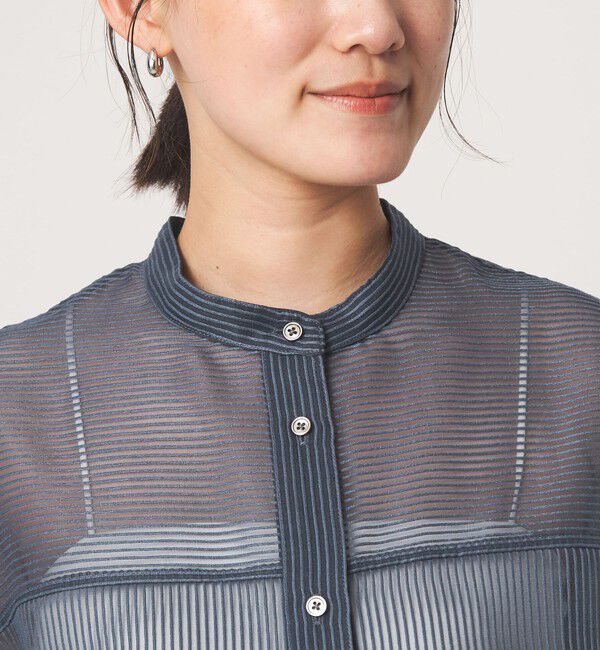 UNITED ARROWS green label relaxing「シアー コードレーン ショートスリーブ シャツ」|シャツ・ブラウス|