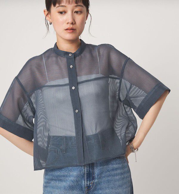 UNITED ARROWS green label relaxing「シアー コードレーン ショートスリーブ シャツ」|シャツ・ブラウス|