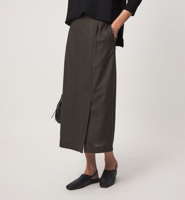 UNITED ARROWS green label relaxing「［size SHORTあり］トリアセ スリット タイト スカート UVカット 通気性」|タイト|