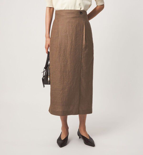 UNITED ARROWS green label relaxing「［size SHORTあり］トリアセ スリット タイト スカート UVカット 通気性」|タイト|