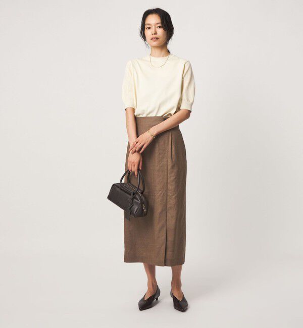 UNITED ARROWS green label relaxing「［size SHORTあり］トリアセ スリット タイト スカート UVカット 通気性」|タイト|