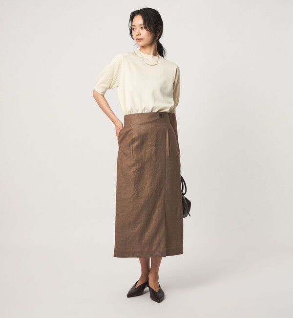 UNITED ARROWS green label relaxing「［size SHORTあり］トリアセ スリット タイト スカート UVカット 通気性」|タイト|