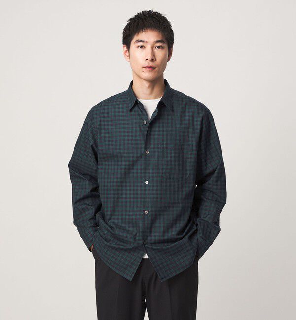 UNITED ARROWS green label relaxing「トーマスメイソン ビエラ チェック  ジャストルーズ レギュラーカラー 長袖 シャツ」|シャツ・ブラウス|