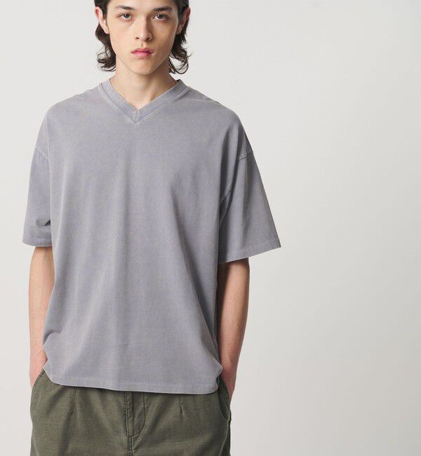 MONKEY TIME「ウォッシュド Vネック Tシャツ」|Tシャツ・カットソー|