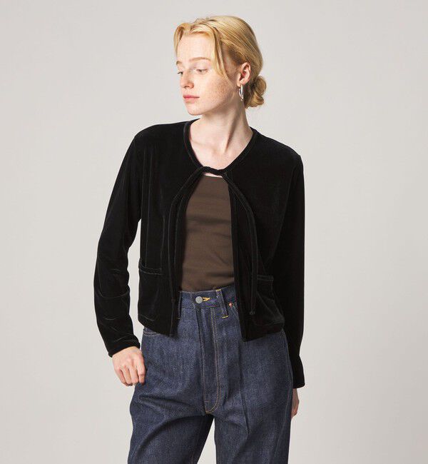 STEVEN ALAN「＜Steven Alan＞ベロア ボレロ カーディガン」|カーディガン|