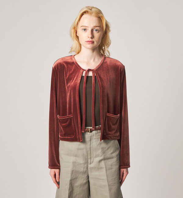 STEVEN ALAN「＜Steven Alan＞ベロア ボレロ カーディガン」|カーディガン|