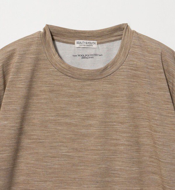 BEAUTY&YOUTH UNITED ARROWS「ウール テクスチャード クルーネック Tシャツ」|Tシャツ・カットソー|