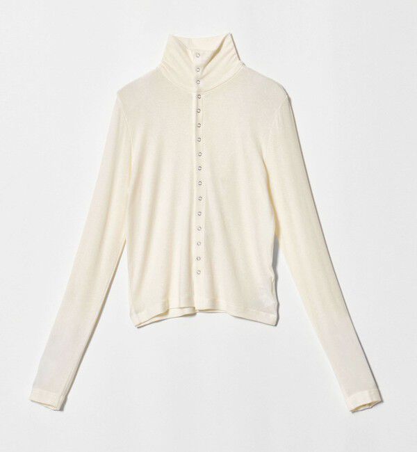 ATTISESSION「＜ATTISESSION＞フライス リングドット カーディガン」|カーディガン|OFF WHITE
