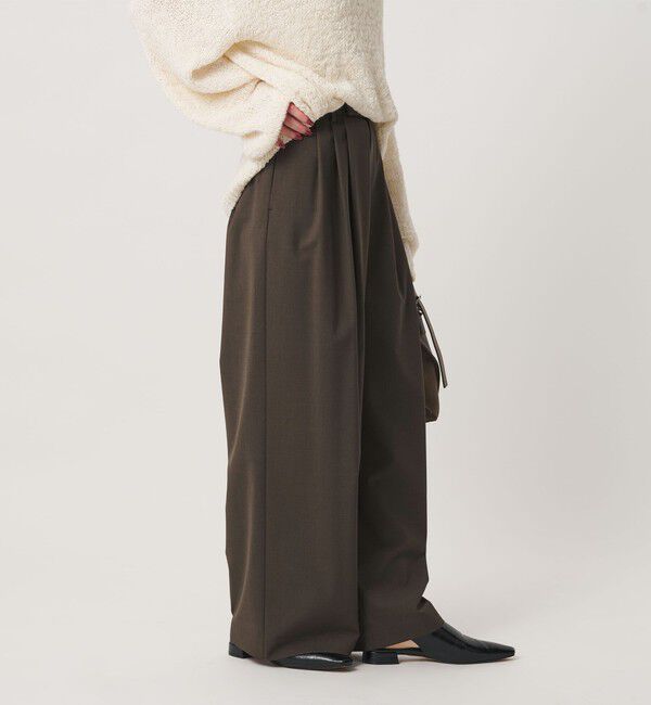 BEAUTY&YOUTH UNITED ARROWS「毛ポリエステルブレンド ワイドタックパンツ 防シワ ウォッシャブル」|その他|