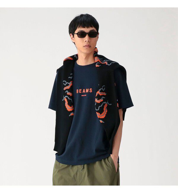 BEAMS「BEAMS ロゴ Tシャツ」|Tシャツ・カットソー|NAVY