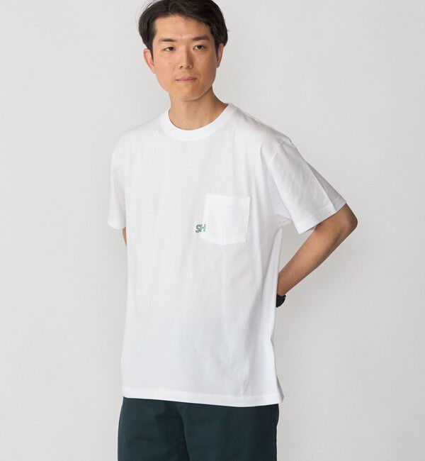 SHIPS「【WEB限定】SHIPS: エンブロイダリー SHロゴ ポケット Tシャツ」|Tシャツ・カットソー|