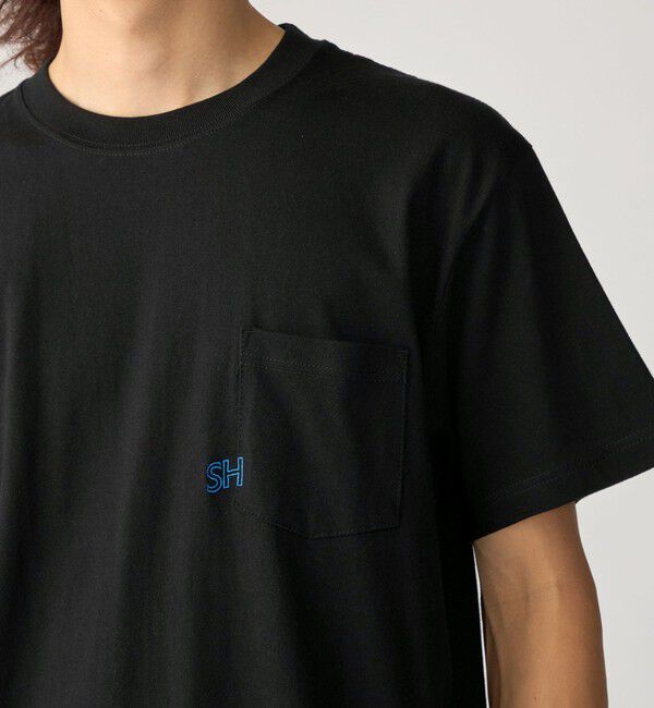 SHIPS「【WEB限定】SHIPS: エンブロイダリー SHロゴ ポケット Tシャツ」|Tシャツ・カットソー|ライトブルー