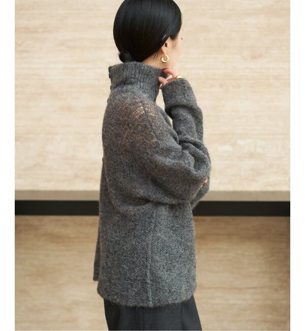 Plage「《WEB限定追加予約》ALPACA MIX BUTTON ニット」|ニット・セーター|