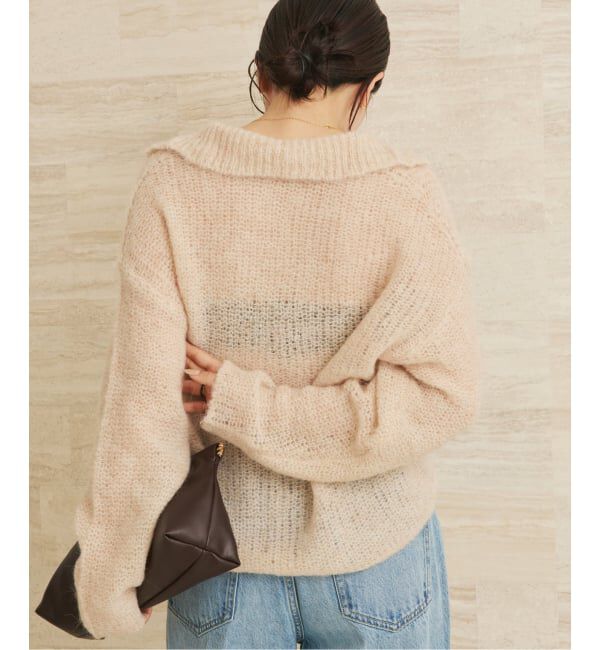 Plage「《WEB限定追加予約》ALPACA MIX BUTTON ニット」|ニット・セーター|