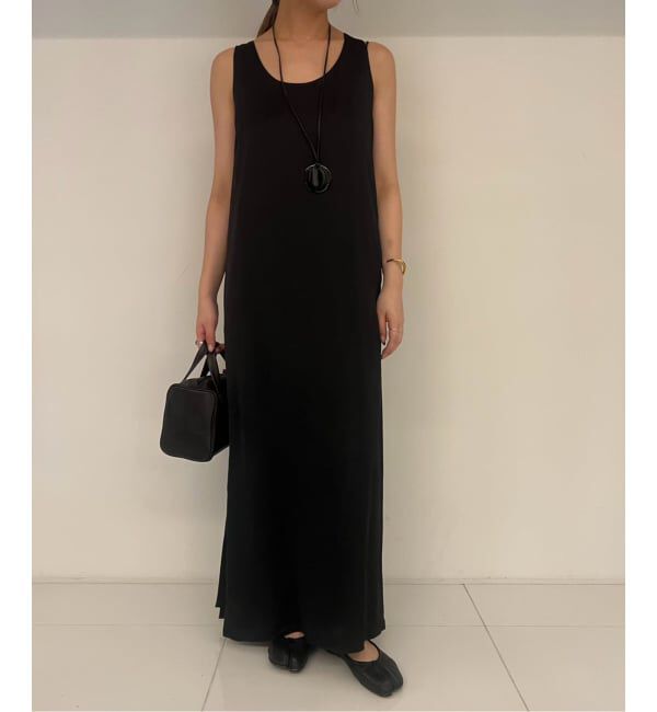 Plage「《新宿店・WEB限定》Eclat satin ワンピース」|ワンピース|ブラック