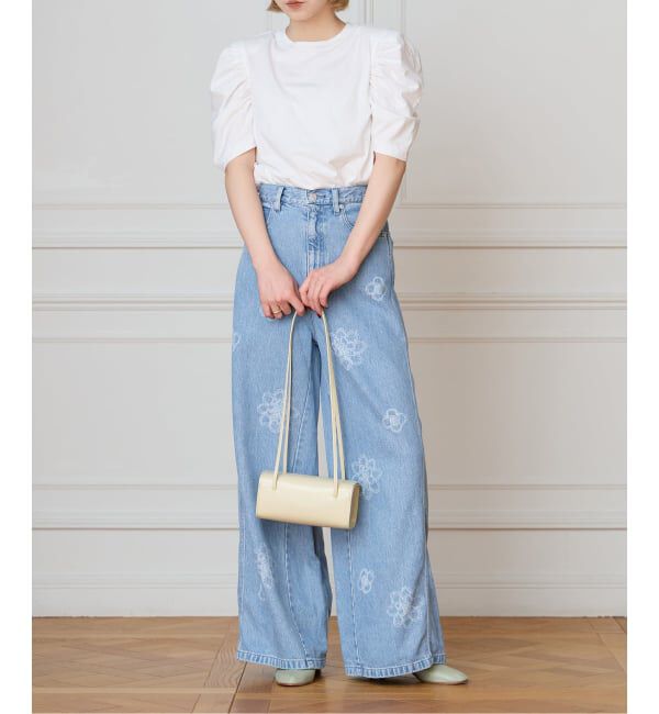 IENA LA BOUCLE「《追加/接触冷感》CURRENTAGE カレンテージ puff tee」|Tシャツ・カットソー|