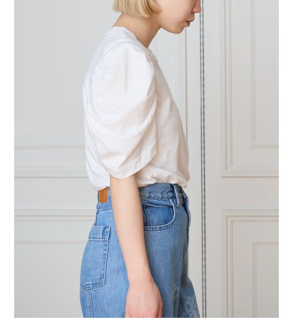 IENA LA BOUCLE「《追加/接触冷感》CURRENTAGE カレンテージ puff tee」|Tシャツ・カットソー|