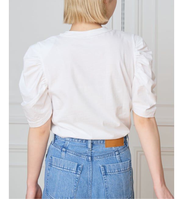 IENA LA BOUCLE「《追加/接触冷感》CURRENTAGE カレンテージ puff tee」|Tシャツ・カットソー|