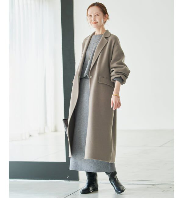 SLOBE IENA「《シリーズあり/追加予約》souple woolダブルフェイスチェスターコート」|チェスターコート|