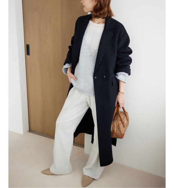 SLOBE IENA「《シリーズあり/追加予約》souple woolダブルフェイスチェスターコート」|チェスターコート|