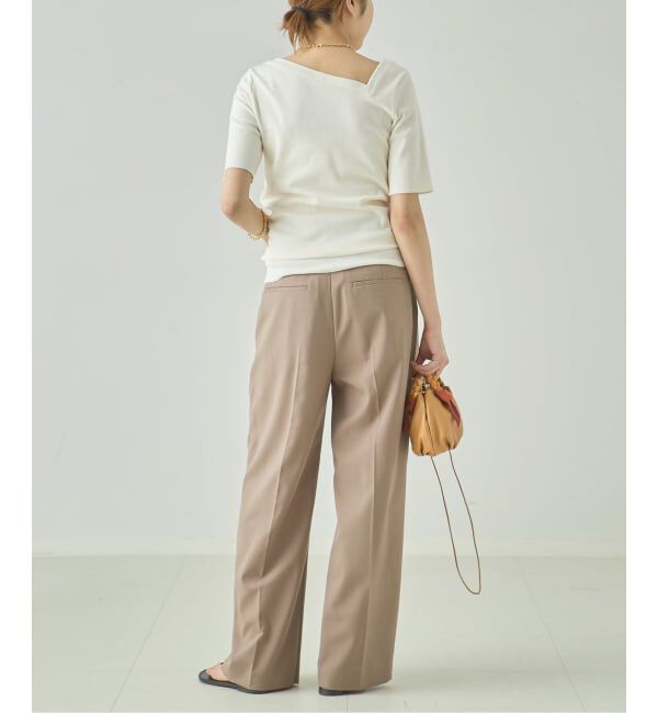 journal standard L'essage「スパンテレコ半袖アシンメトリープルオーバー」|Tシャツ・カットソー|