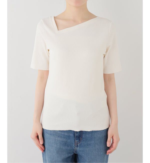 journal standard L'essage「スパンテレコ半袖アシンメトリープルオーバー」|Tシャツ・カットソー|