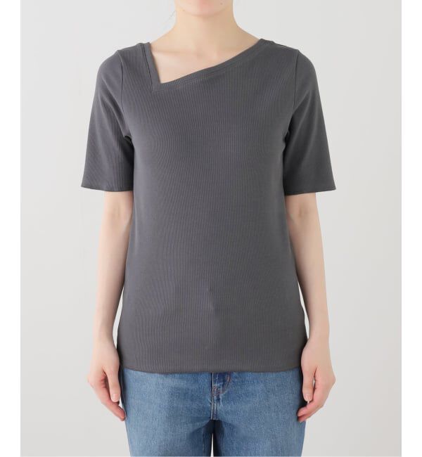 journal standard L'essage「スパンテレコ半袖アシンメトリープルオーバー」|Tシャツ・カットソー|