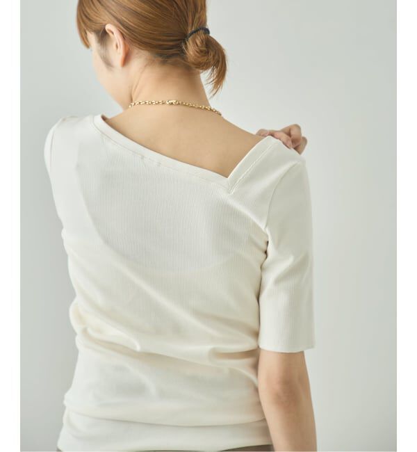 journal standard L'essage「スパンテレコ半袖アシンメトリープルオーバー」|Tシャツ・カットソー|